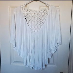 Vintage Wet Seal Crochet Back Blouse